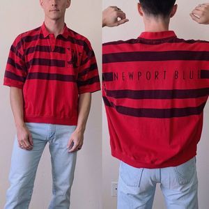 vintage 80s boxy fit short sleeve polo shirt